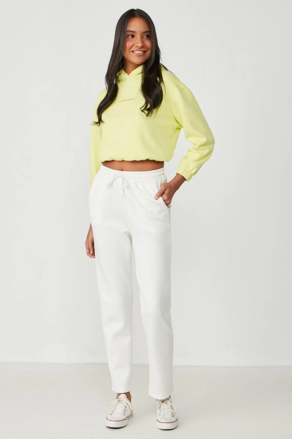 C&City  Jogginghose mit geradem Bein 801 Ecru