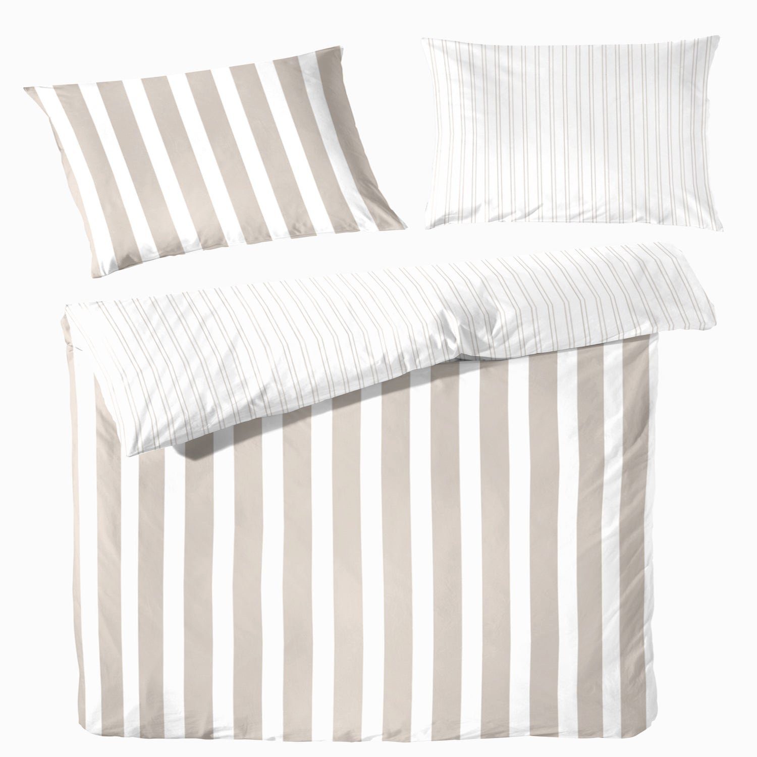 Bettwäsche Bettwäsche 4 stylischen Farben gestreift Bettbezug Schlafzimmer, Miovani, Baumwolle, Streifen