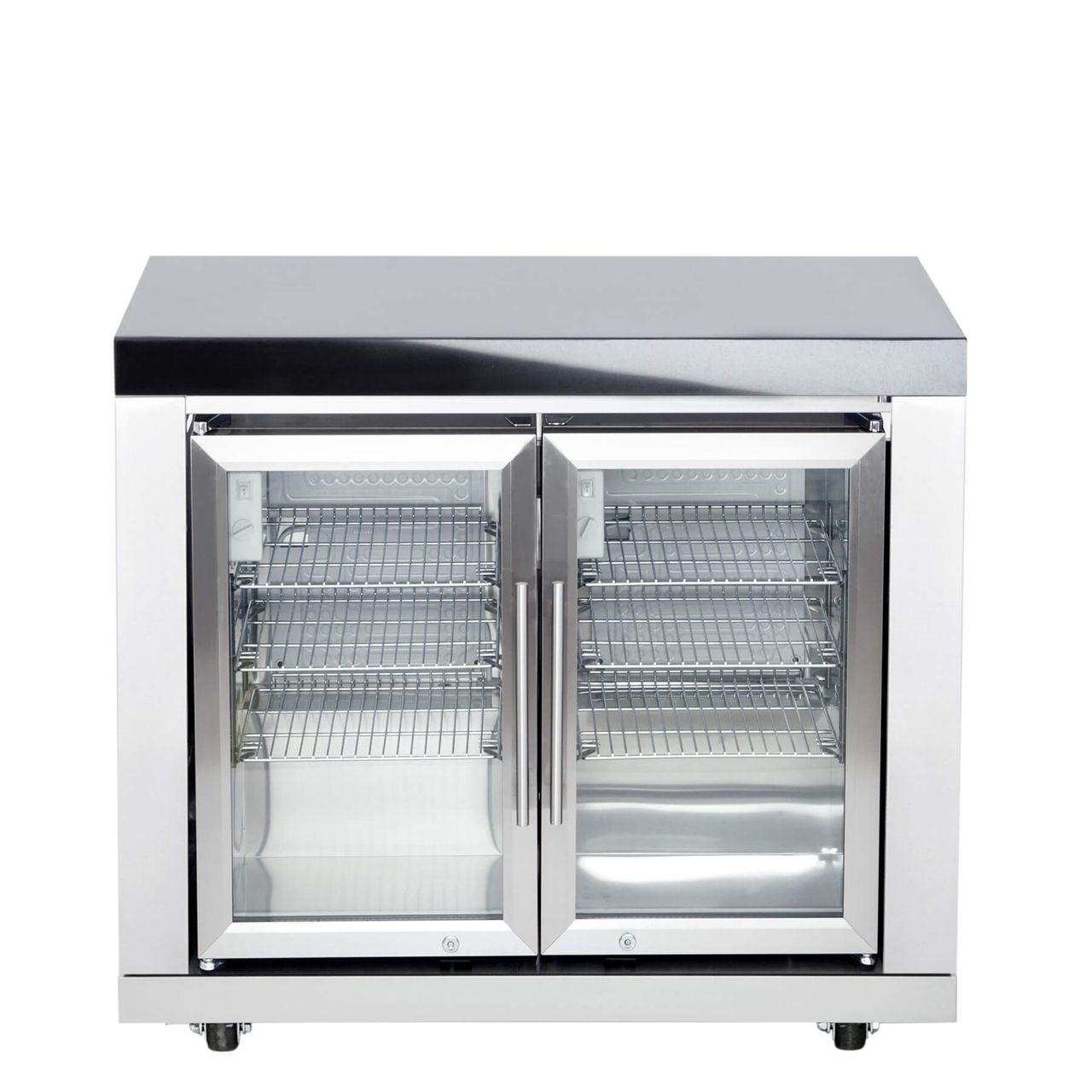Allgrill Modul 2 Anbaudoppelkühlschrank CASO 102x58x90 cm 147 kg 63 l blau