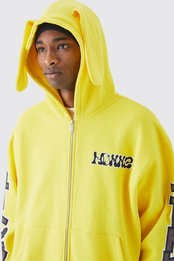 Kastiger Oversize Homme Hoodie mit Reißverschluss
