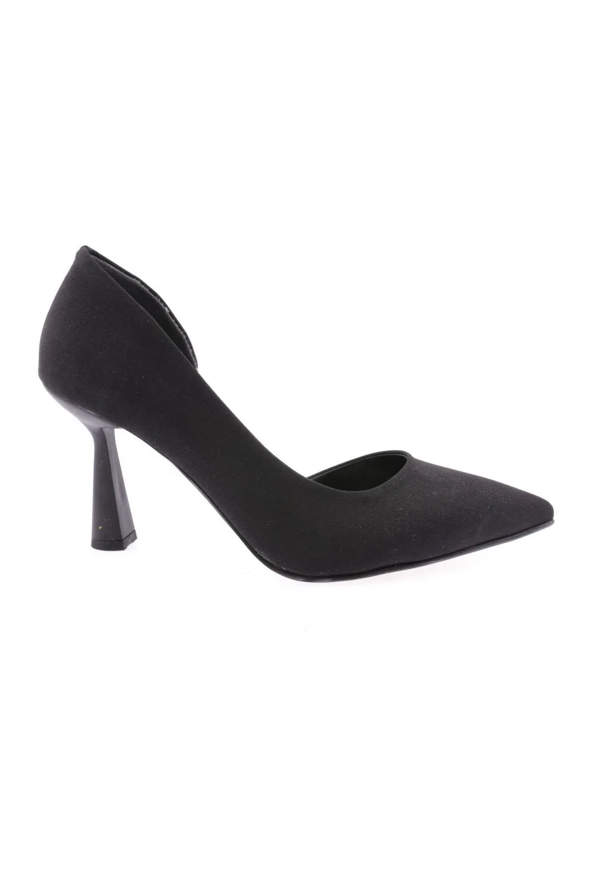 DGN  Schwarze Scuba-Schuhe für Damen mit dünnem Absatz - 1300-23y, spitze Zehenpartie