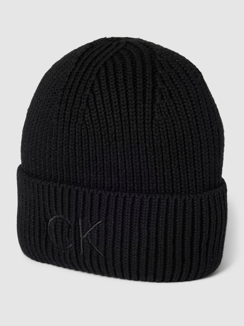 Mütze mit Logo-Stickerei in schwarz