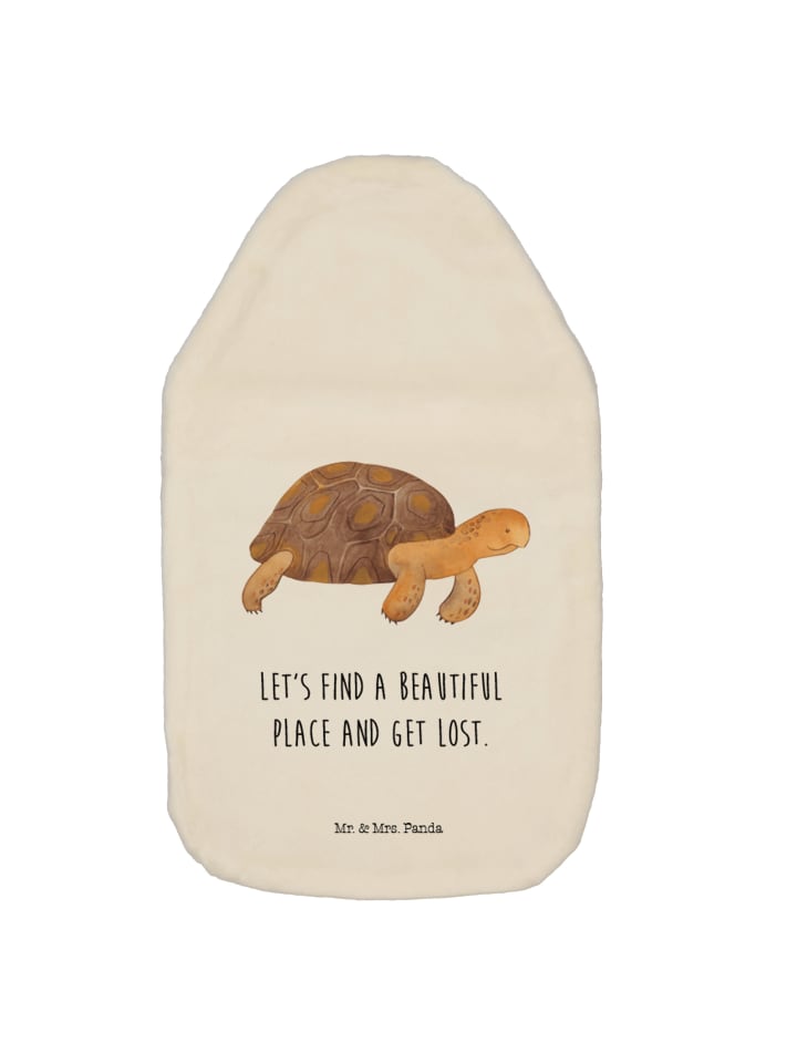 Mr. & Mrs. Panda Wärmflasche Schildkröte Marschieren mit Spruch in Weiß günstig kaufen onesize