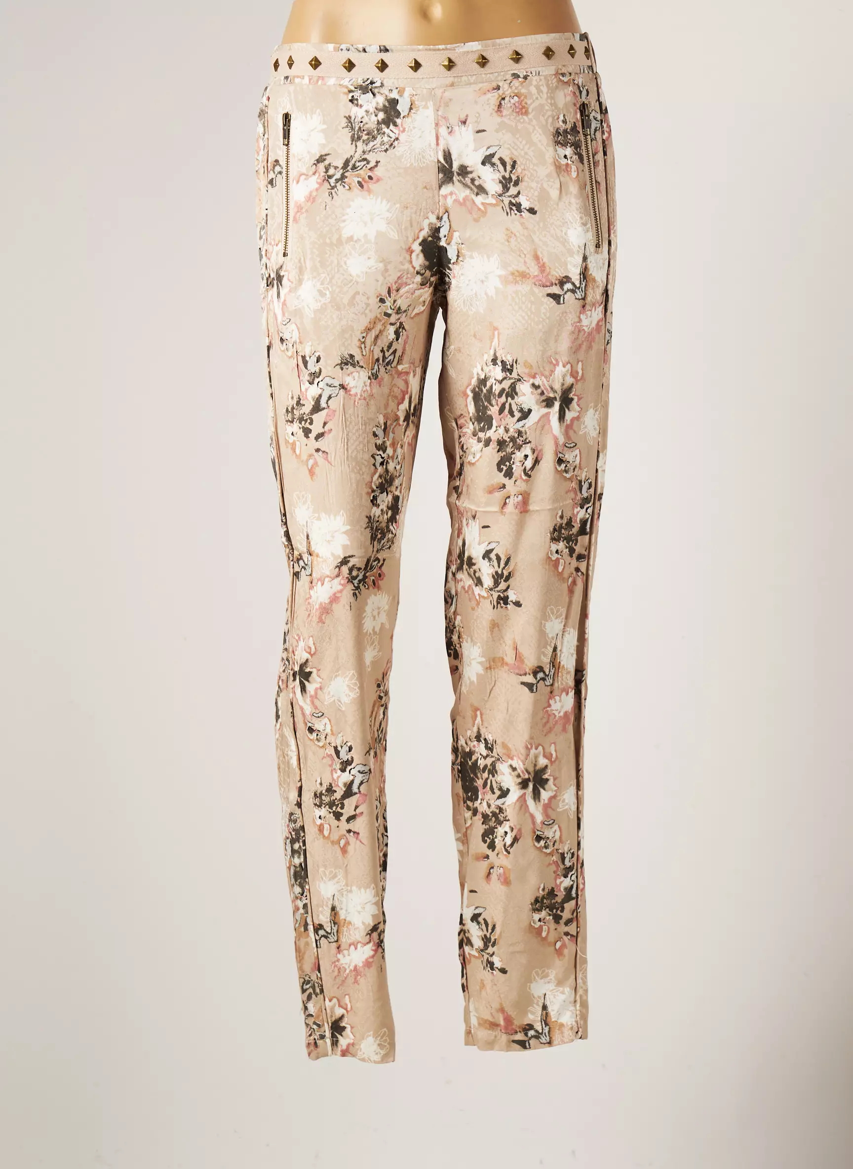 Nu Pantalon7 8 Femme couleur beige