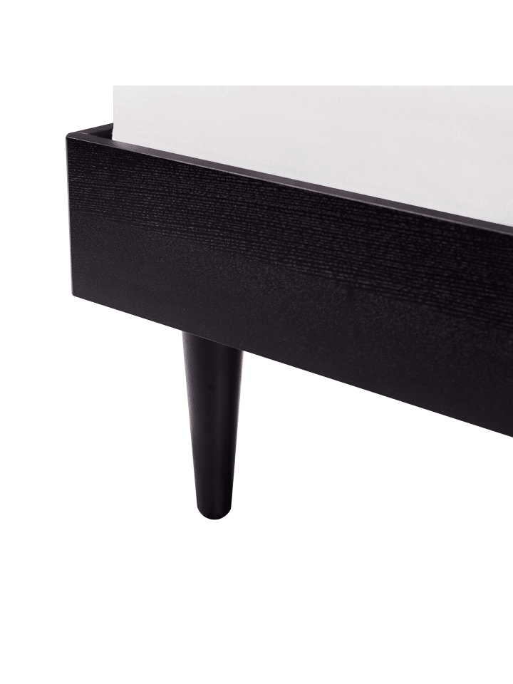 Beliani Doppelbett VARZY in Schwarz/Heller Holzfarbton - (W) 165 x (H) 149 x (L) 204 cm günstig kaufen onesize