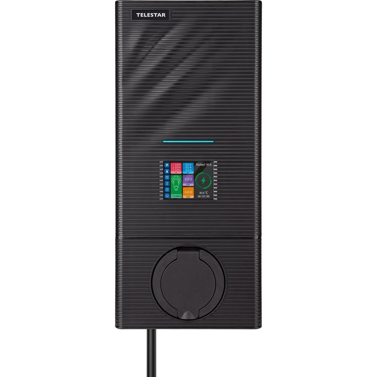 TELESTAR Elektroauto-Ladestation EC 311 S Wallbox (Typ 2, 11 kW, KfW förderfähig, Smart), 3, Freischaltung der Ladevorgänge über Touchscreen Smartphone App