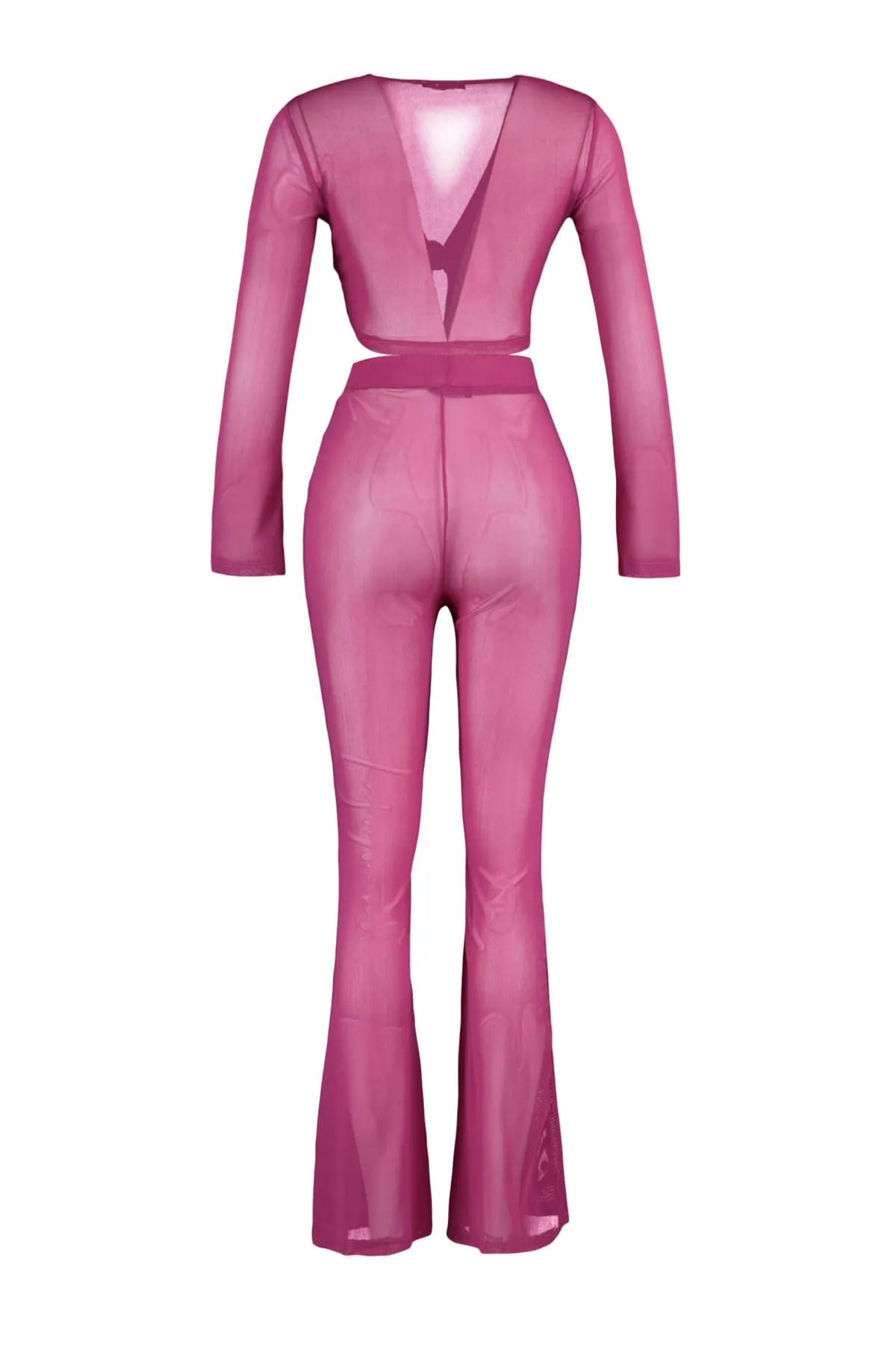 Trendyol Collection  Fuchsia Mesh Unterteil-Oberteil Set Unterteil-Oberteil Set TBESS22AU0014