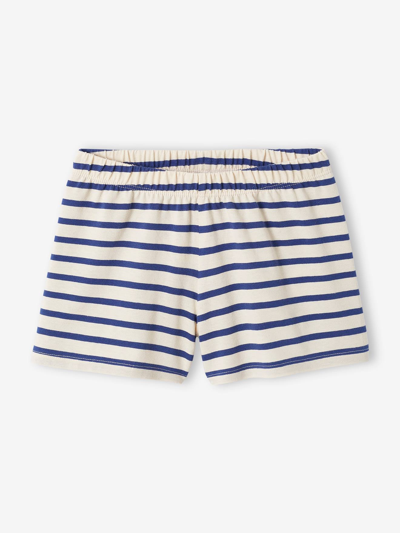 Pyjashort fille capsule nuit famille marin écru