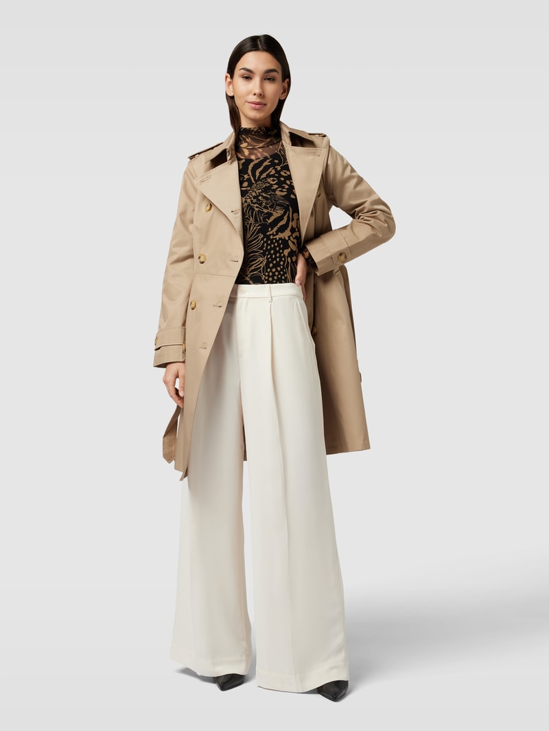 Stoffhose mit Bundfalten in offwhite