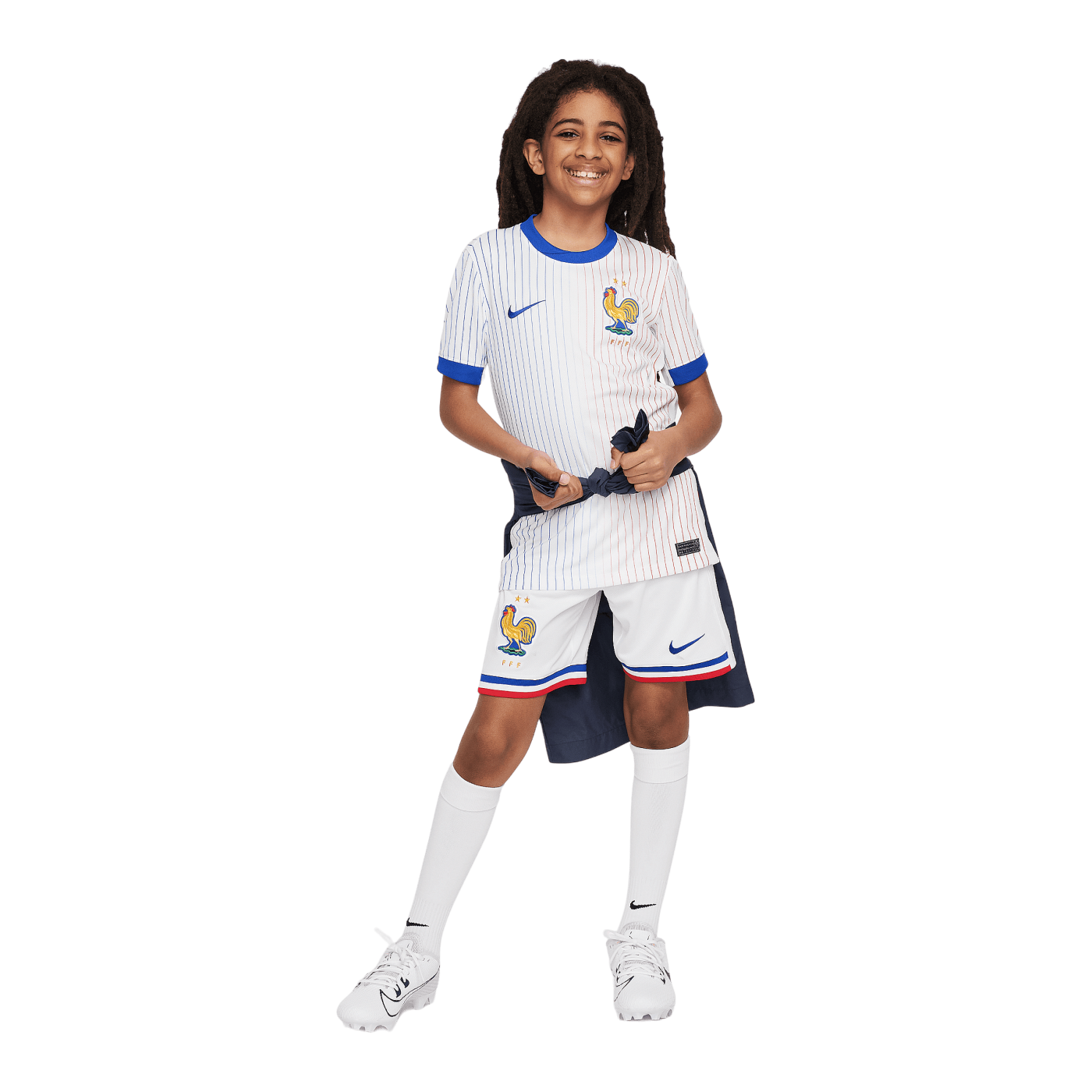 Nike Frankreich Short Home EM 2024 Kids Weiss F100