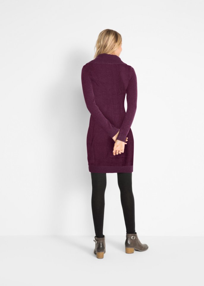 Knieumspielendes Strickkleid, Langarm