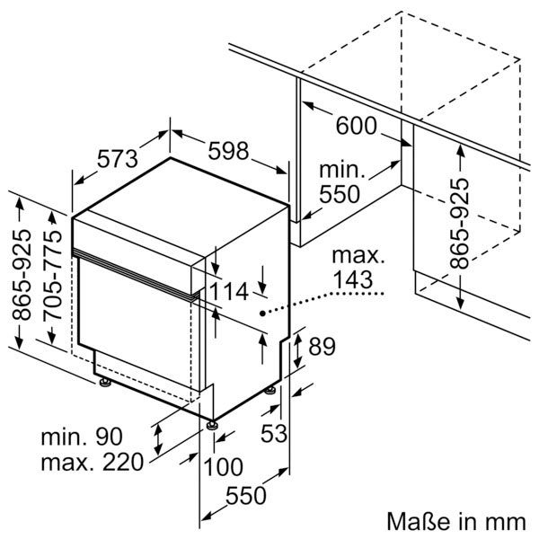 Constructa teilintegrierbarer Geschirrspüler, CB5IS01ITE, 12 Maßgedecke, XXL-Geschirrspüler