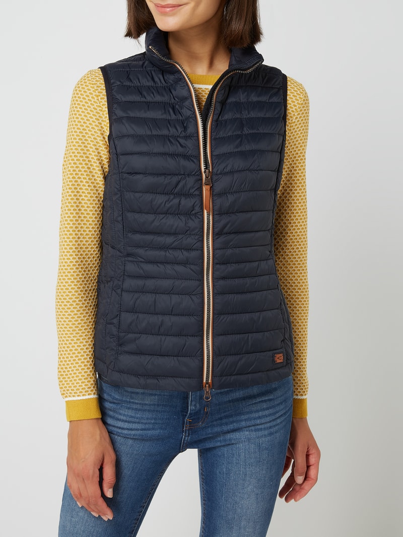 Jacke aus gewachster Baumwolle Modell 'Belsay' in marineblau