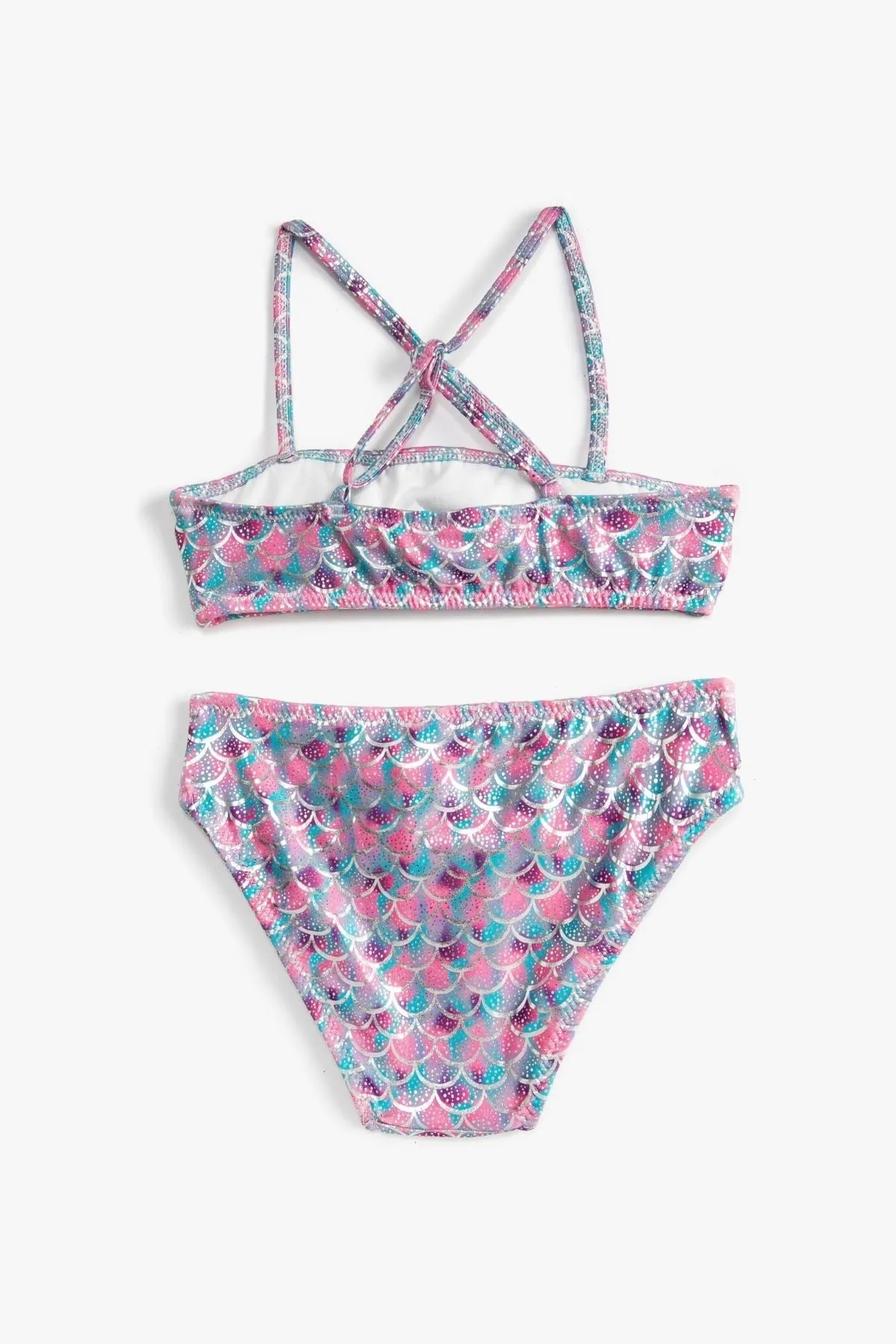 Koton  Hellblau gemustertes Mädchen-Bikini-Set 3SKG00002BM