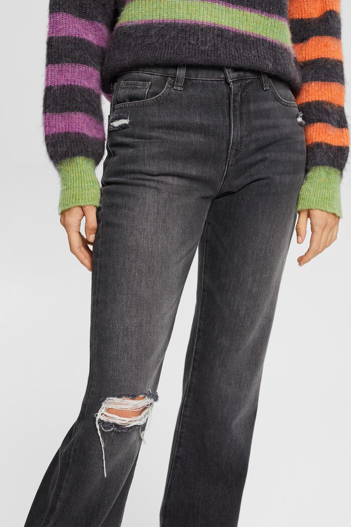 High-Rise-Western-Jeans im Bootcut mit Ripped-Details