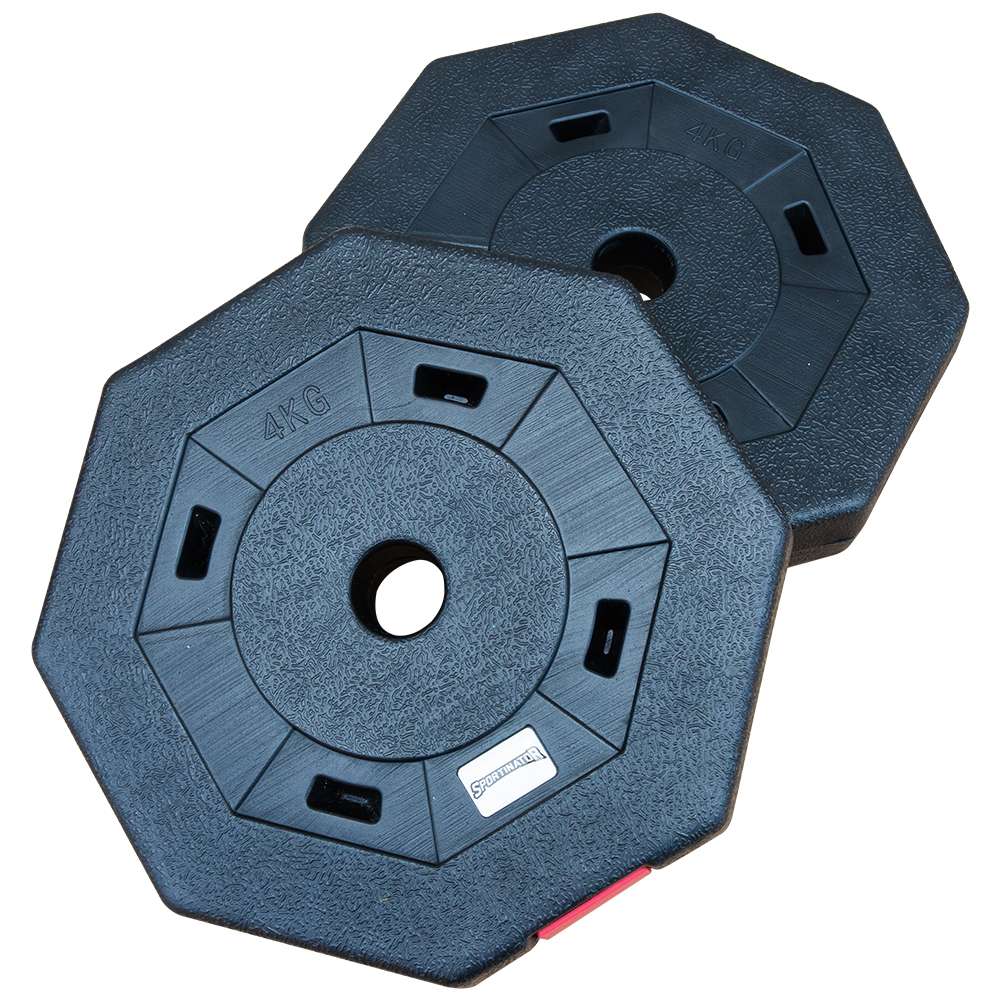 SPORTINATOR 4kg Bumper Plates Fitness Hantelscheiben 2er-Set