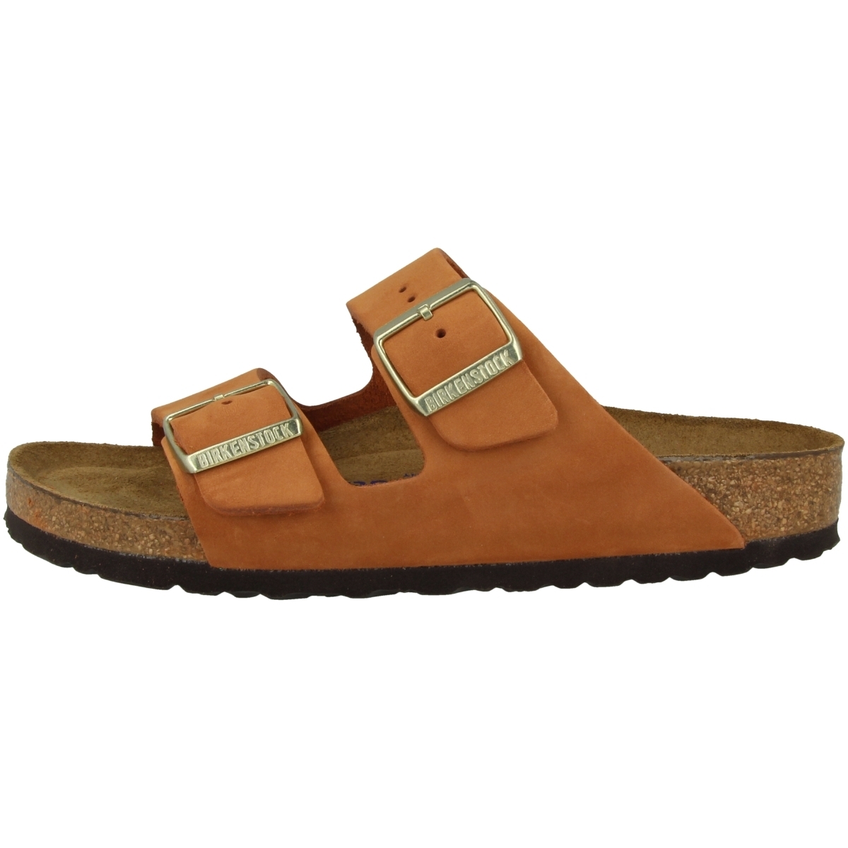 Birkenstock Arizona SFB Nubukleder Weichbettung schmal Sandale braun