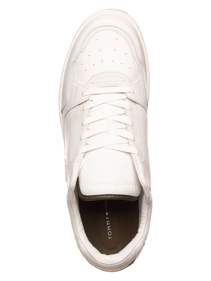 Tommy Hilfiger Shoes Leder-Sneakers in Weiß günstig kaufen 44