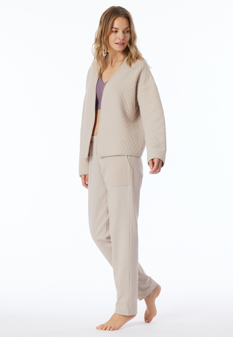 Jacke Jersey-Quiltstoff und Sweatware beige - Mix+Relax