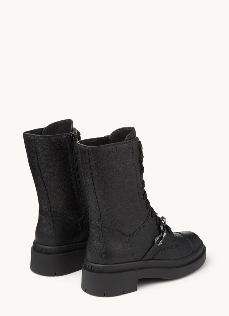 Jimmy Choo  Nari biker boot met gespdetail