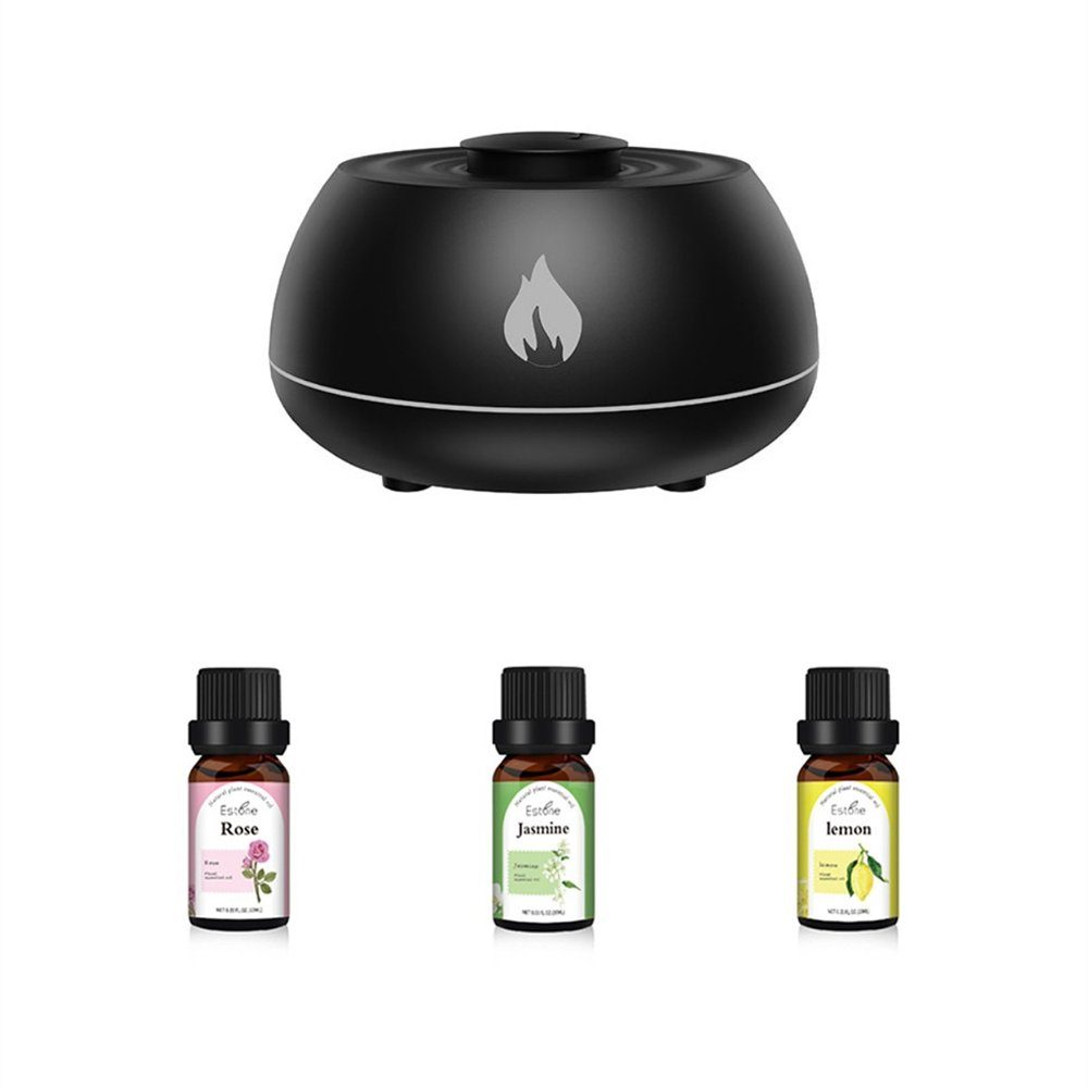 Perfine Luftbefeuchter Flammenaromatherapiegerät, 7-Farben-Leuchtbefeuchter, Für Zuhause, Schlafzimmer, Yoga, Büro mit Auto-Power-Off-Schutz.