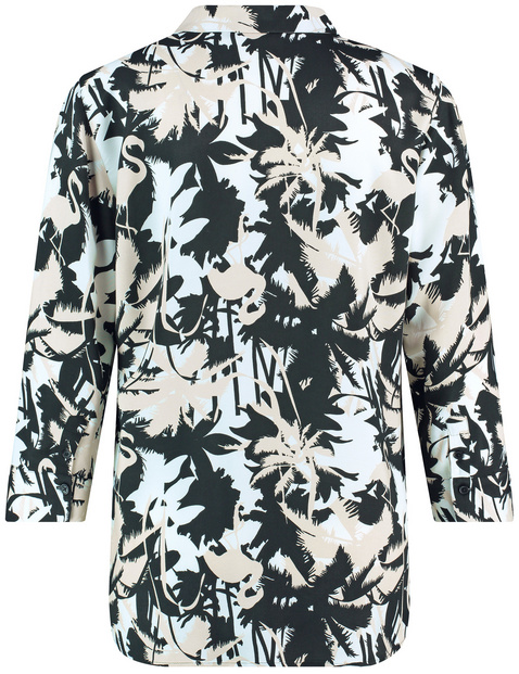 Gemusterte 3/4 Arm Bluse aus nachhaltigem Material