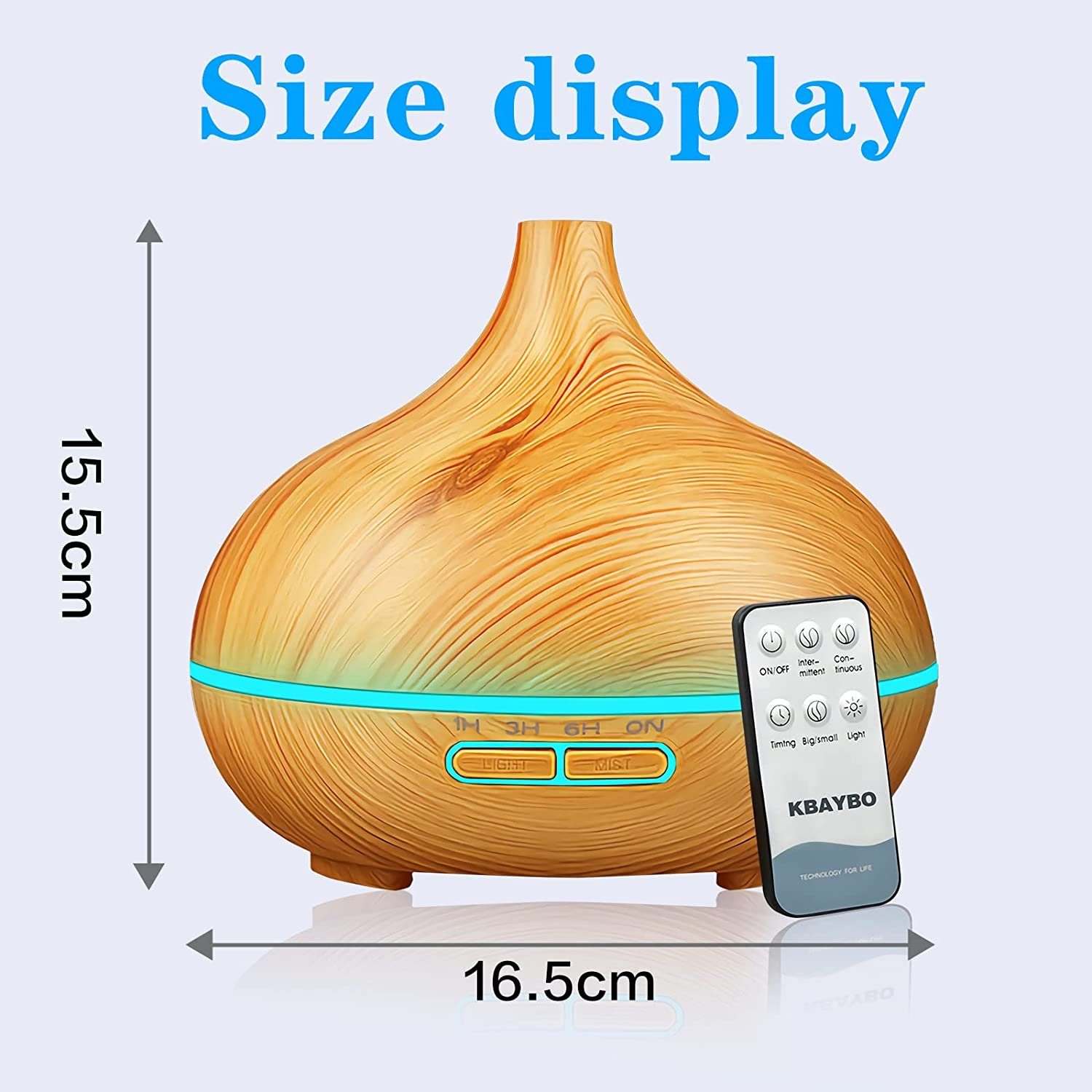 IBETTER Diffuser Aroma Diffuser, 550ml, Aroma Ultraschall-Vernebler, 550,00 l Wassertank, Aroma sparsamen Ultraschall-Vernebler in kleine Duftspender verwandeln
