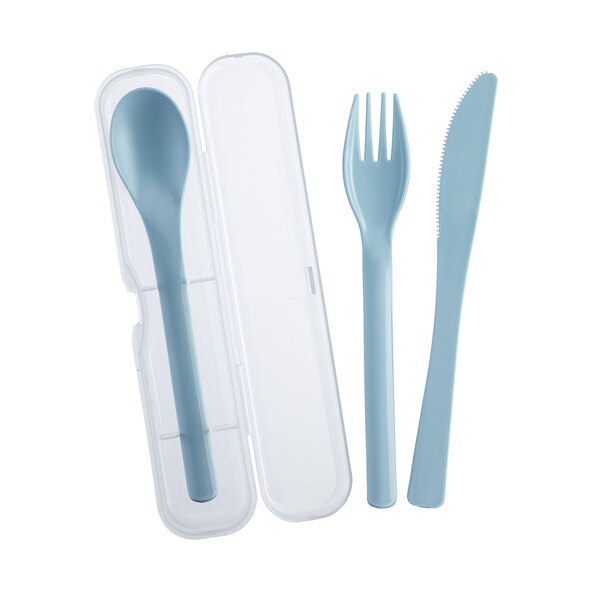 Frühstücks-Set To Go, 7-tlg., blau