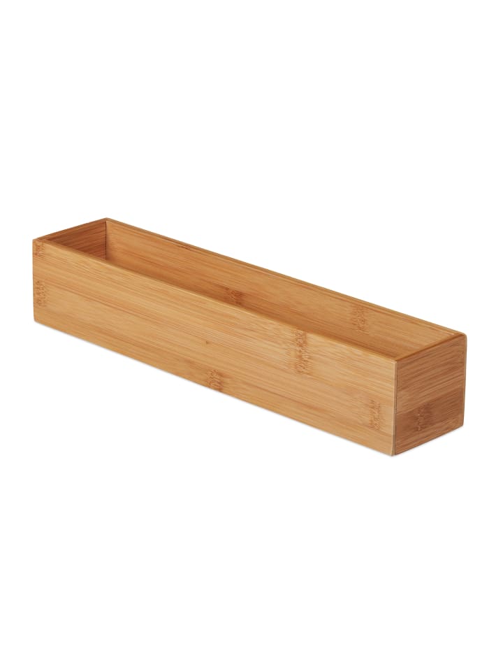 relaxdays Bambus Box in Natur - (B)38 x (H)7 x (T)8 cm günstig kaufen onesize