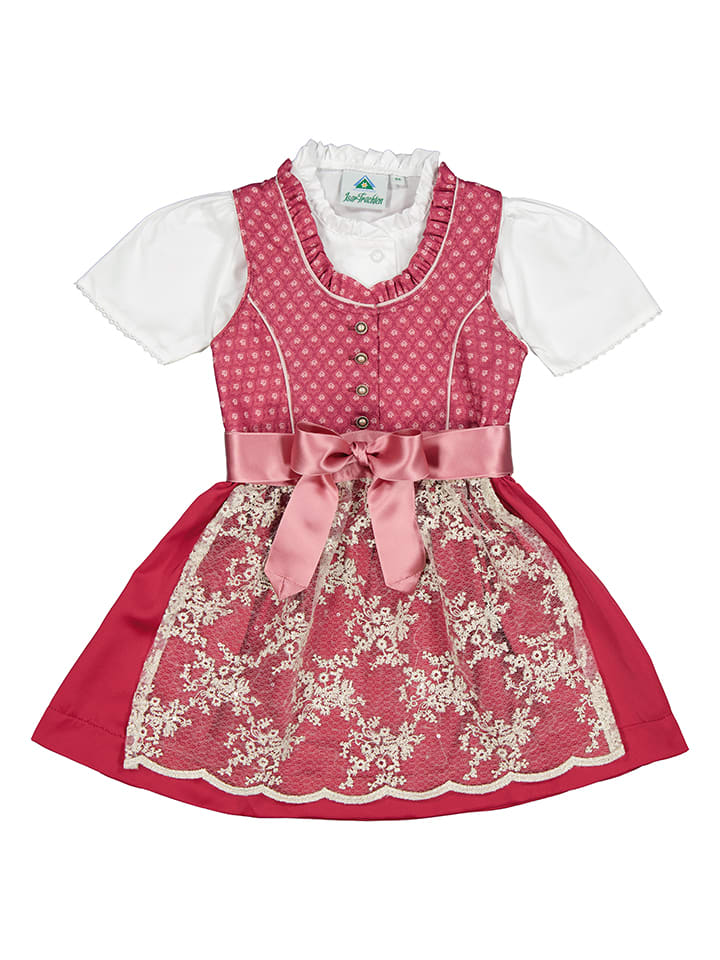Isartrachten Dirndl in Rot günstig kaufen