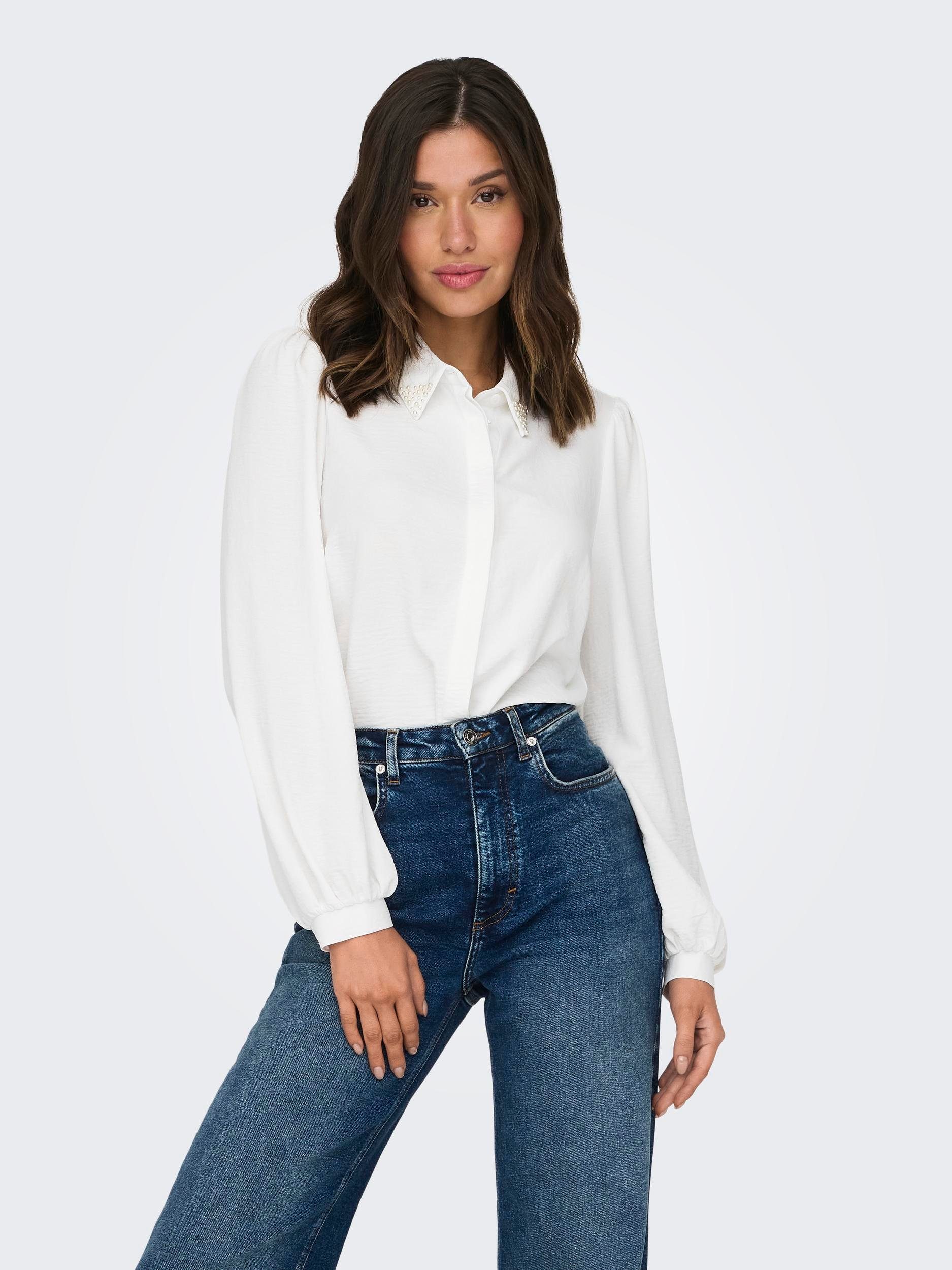 ONLY Hemdbluse ONLMETTE PEARL LS SHIRT WVN