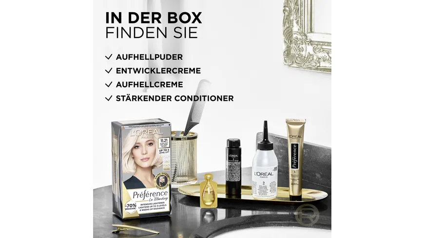 L'Oréal Paris Coloration Préférence 11.11 ultra-helles kühles Kristall-blond