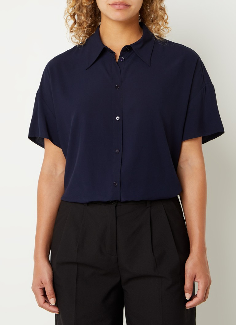 Benetton  Blouse met kraag en stretch