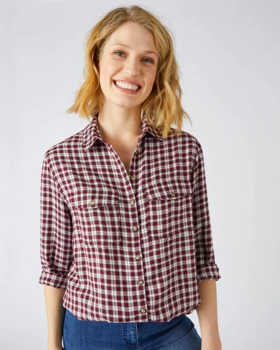 Chemise tunique à carreaux
