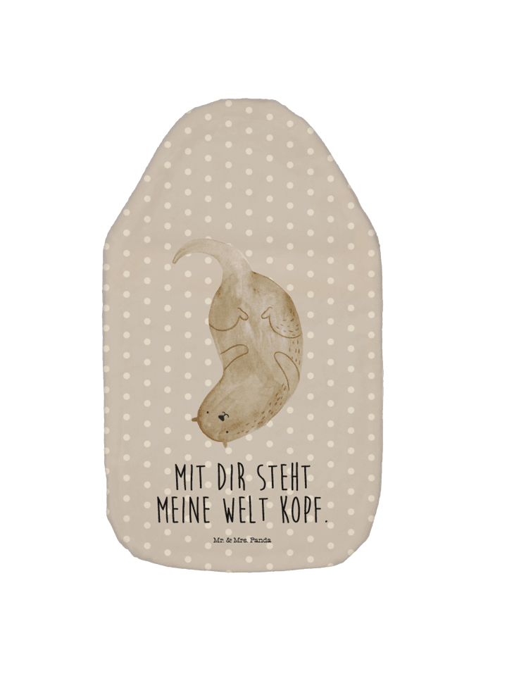 Mr. & Mrs. Panda Wärmflasche Otter Kopfüber mit Spruch in Grau Pastell günstig kaufen onesize