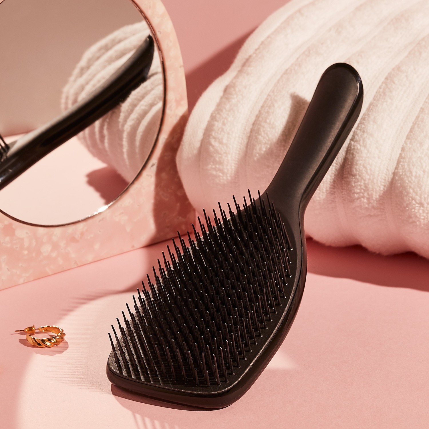 Tangle Teezer velika mokra četka za raščešljavanje, crna, sjajna