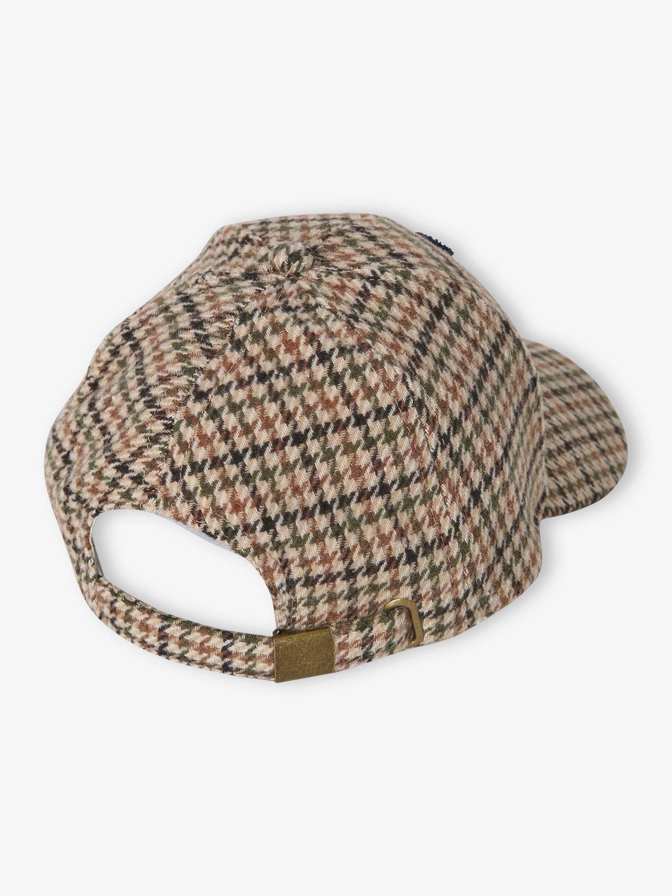 Vertbaudet Warme Mädchen Cap mit Karomuster - beige kariert