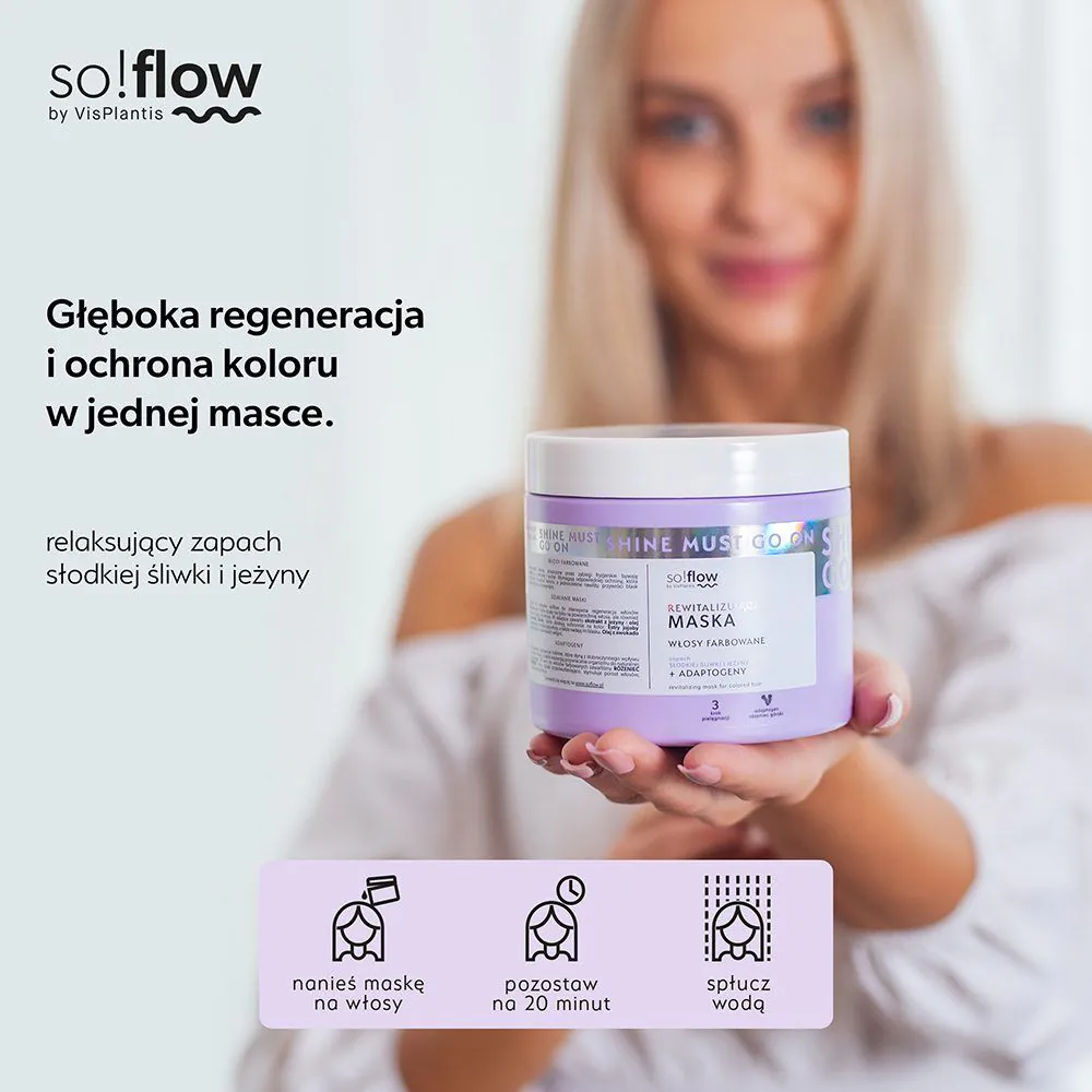So!Flow atgaivinamoji kaukė dažytiems plaukams 400ml