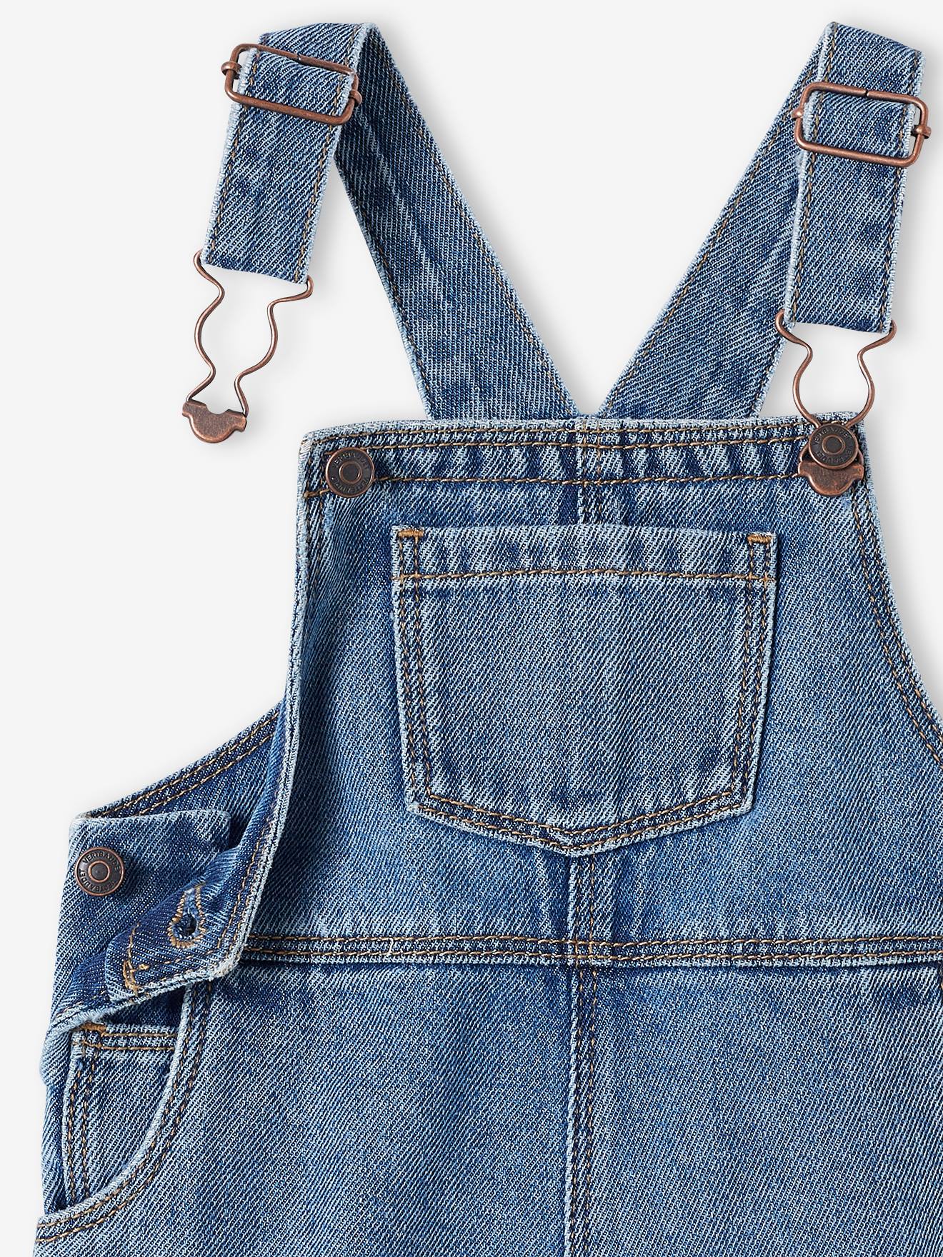 Salopette bébé en denim stone