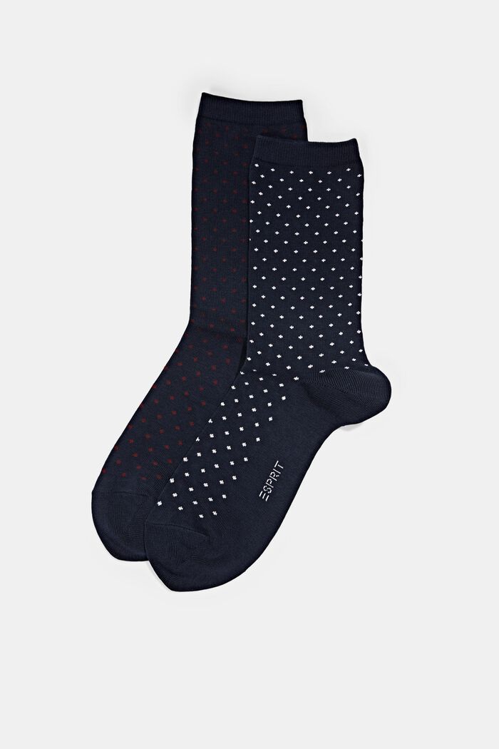 2er-Set Socken mit Polka Dots, Bio-Baumwolle