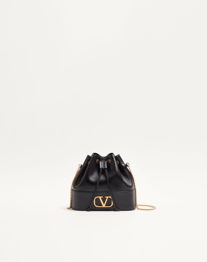 VLogo Signature Mini Nappa Bucket Bag