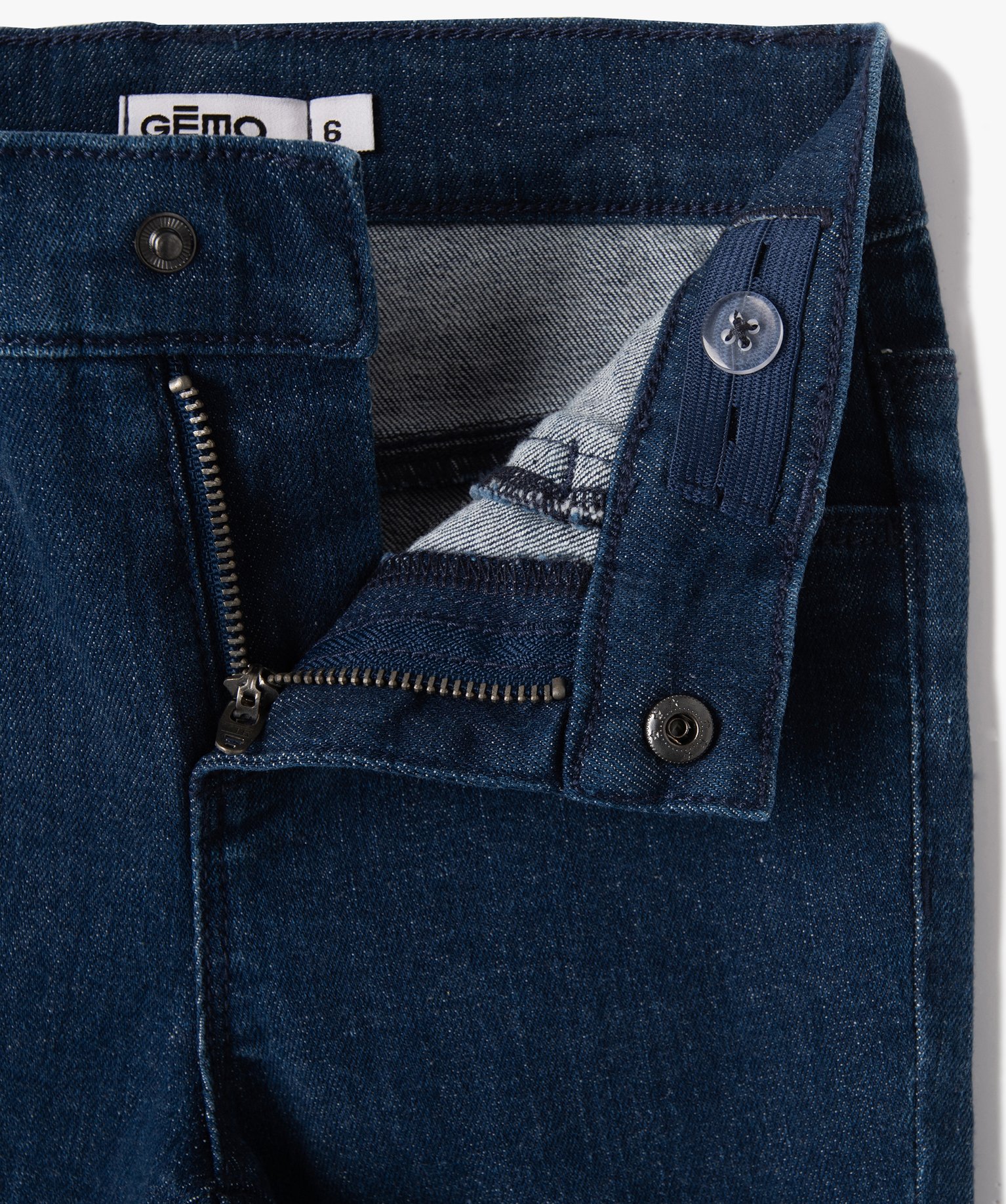 Pantacourt fille en jean coupe Slim brut | GEMO