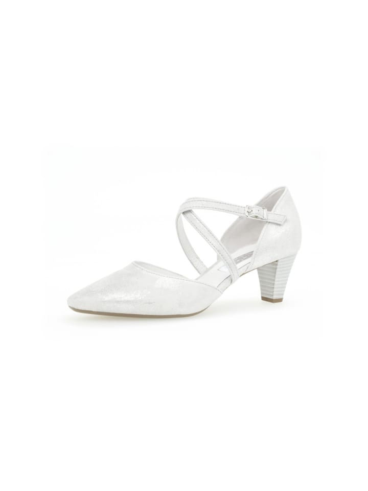 Gabor Fashion Spangenpumps in Weiß günstig kaufen