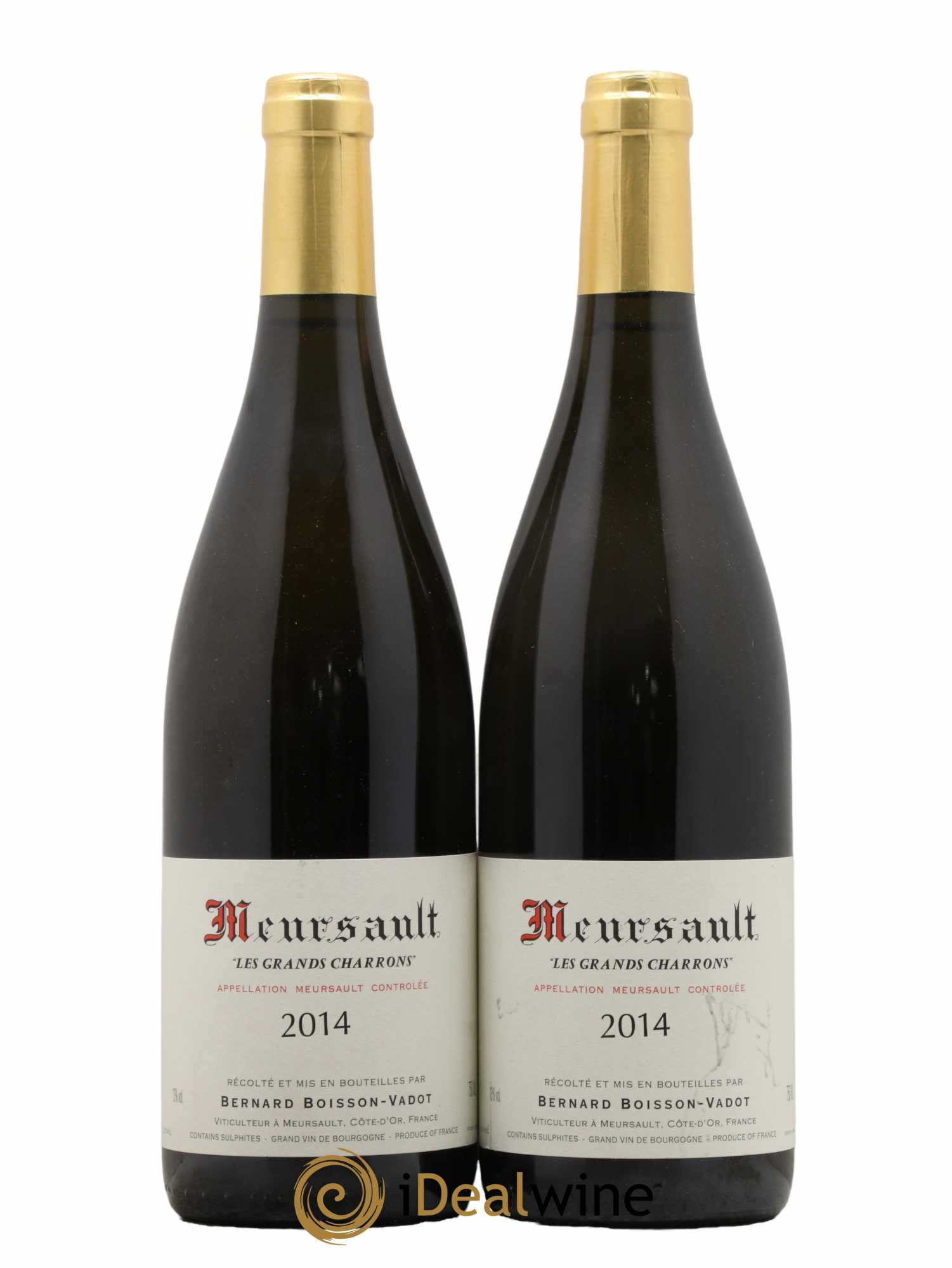 Meursault Les Grands Charrons Boisson-Vadot (Domaine)  2014 - Lot de 2 Bouteilles