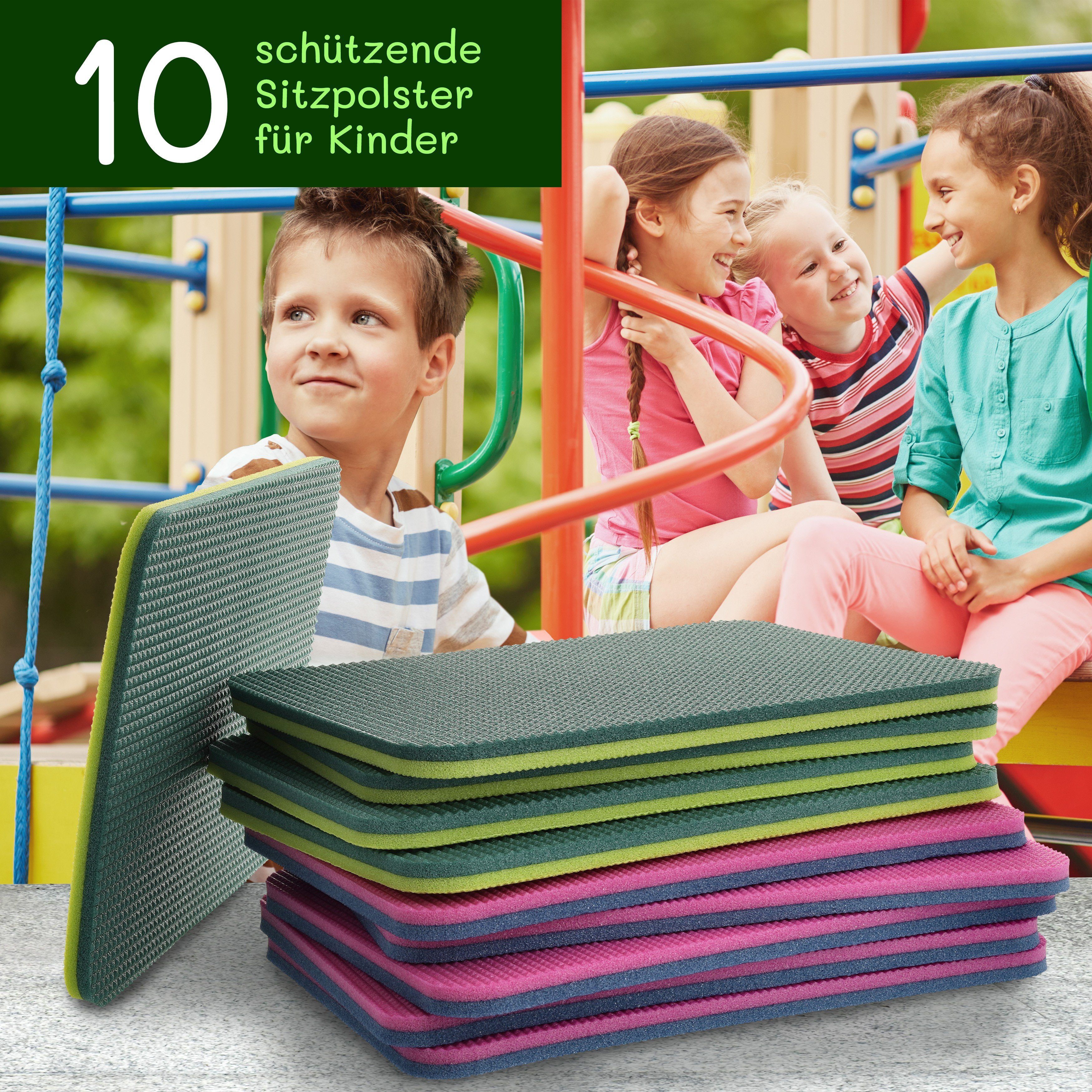 Yate Thermositzkissen Yate Set 10 Sitzkissen 30 x 22cm Schaumstoff Sitzunterlage, Wasserdicht, Schmutzabweisend