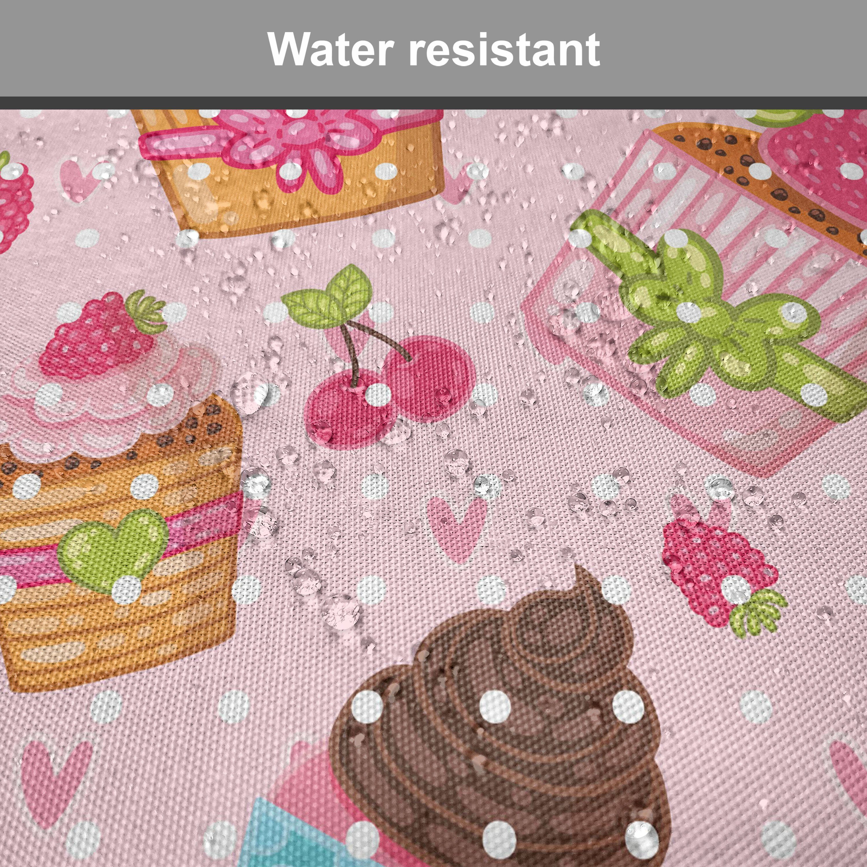 Abakuhaus Stuhlkissen Dekoratives wasserfestes Kissen mit Riemen für Küchensitze, Cupcake Küche Cupcakes Muffins