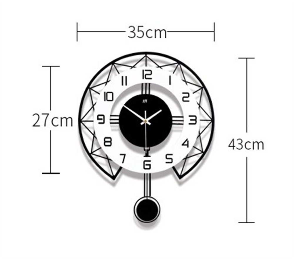 Dekorative Wanduhr Wohnzimmer-Pendeluhr, exquisite Familien-Wanduhr, geräuschlos