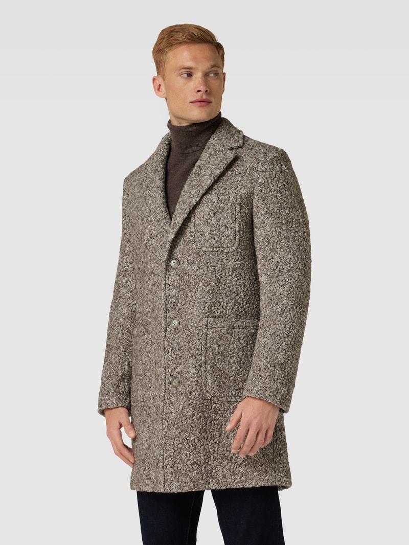 Kurzmantel mit Brusttasche Modell 'Lord' in beige