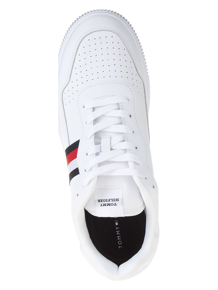 Tommy Hilfiger Shoes Leder-Sneakers in Weiß günstig kaufen 45