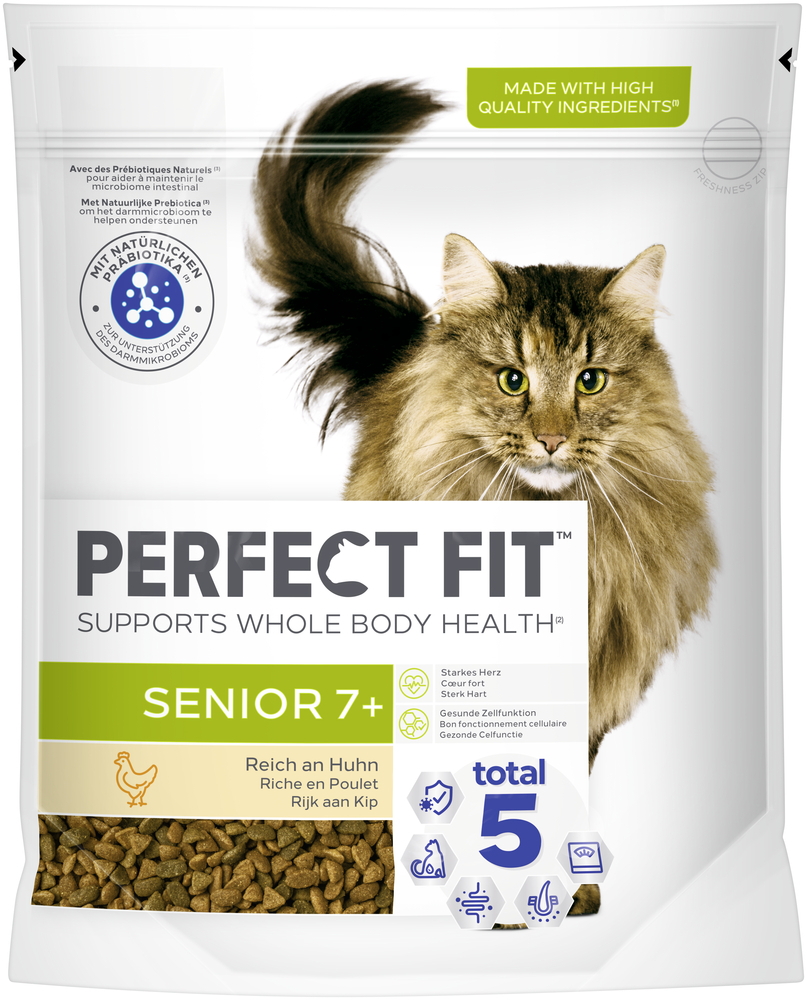 PERFECT FIT Trockenfutter PERFECT FIT Beutel Senior 7+ mit Huhn 6x750 g